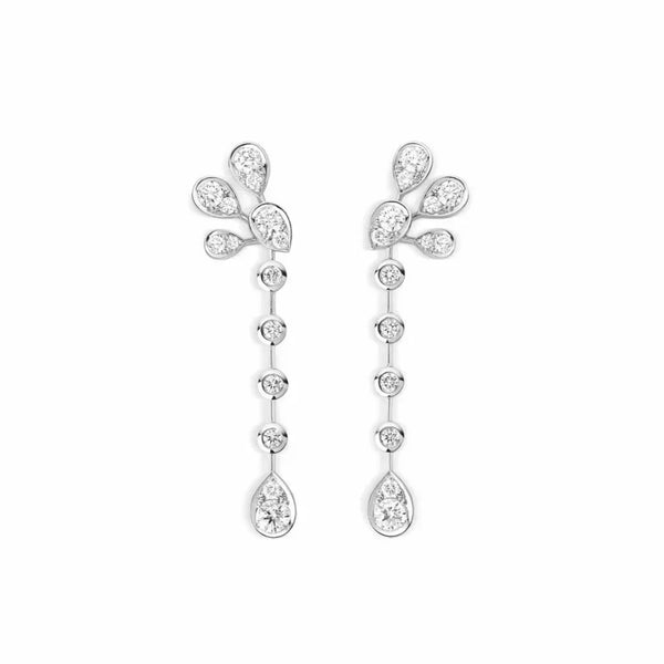 Josephine Aigrette Imperiale Earrings White Gold Vermeil With Diamonds