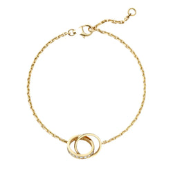 Love Bracelet Yellow Gold Vermeil Sparkle Detail