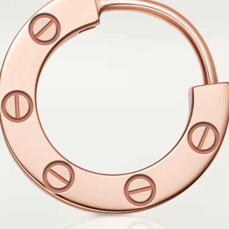 Love Mini Hoop Earring Iconic Rose Gold Vermeil Design