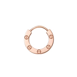Love Mini Hoop Earring Iconic Rose Gold Vermeil Design