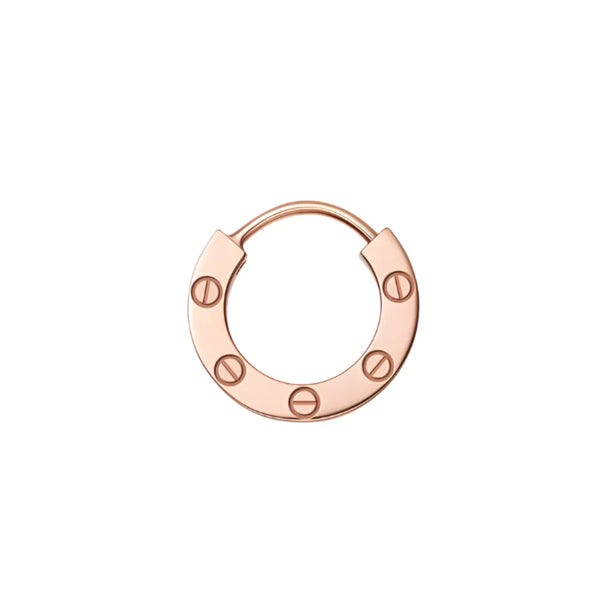 Love Mini Hoop Earring Iconic Rose Gold Vermeil Design