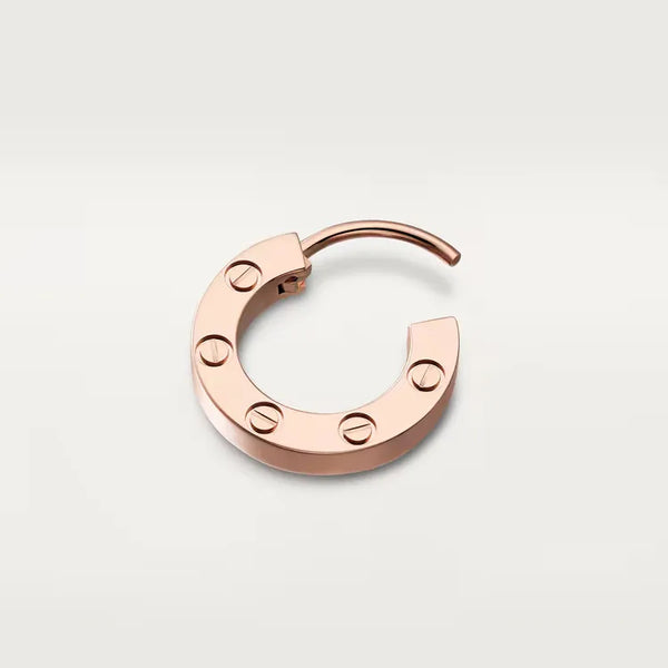 Love Mini Hoop Earring Iconic Rose Gold Vermeil Design