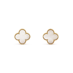 Magic Alhambra Earrings Yellow Gold Vermeil With Mother Of Pearl