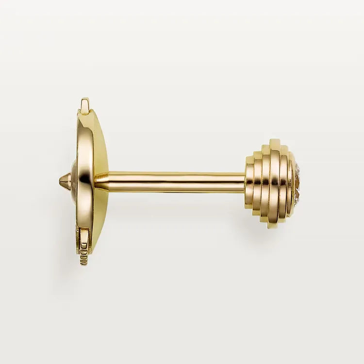 Mini Bezel Diamond Stud Earrings in Yellow Gold Vermeil