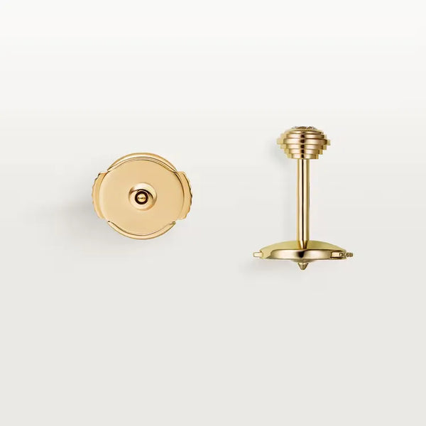 Mini Bezel Diamond Stud Earrings in Yellow Gold Vermeil