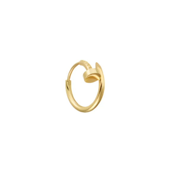 Mini Hoop Earring Sleek Yellow Gold Design