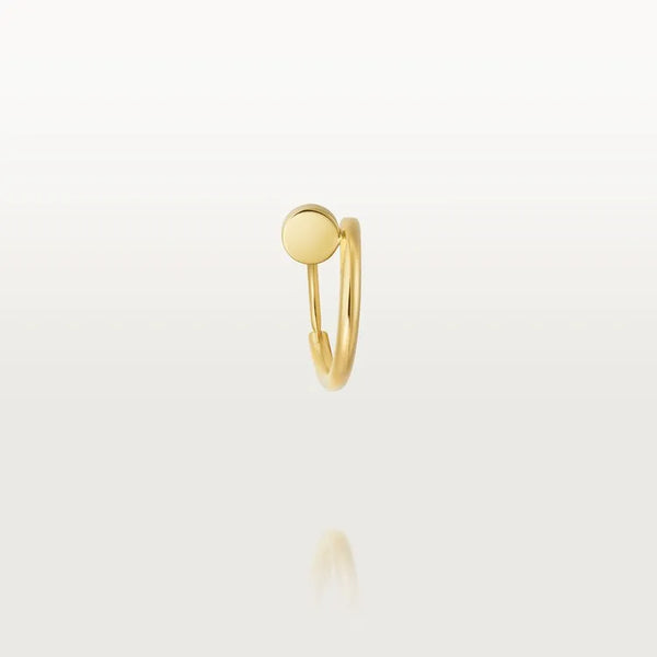 Mini Hoop Earring Sleek Yellow Gold Design