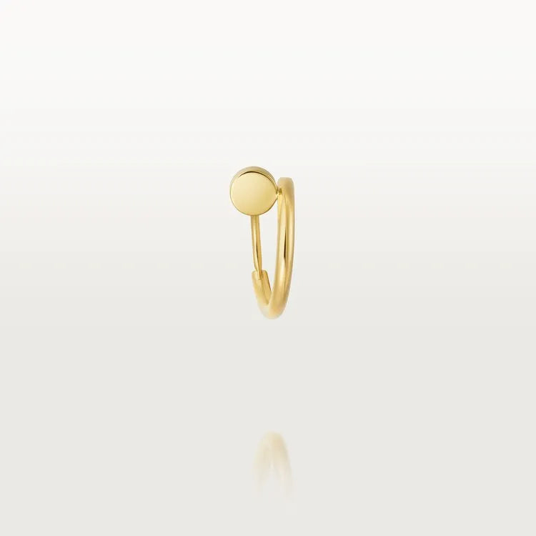 Mini Hoop Earring Sleek Yellow Gold Design