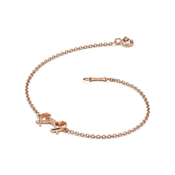 Double Loving Heart Bracelet Rose Gold
