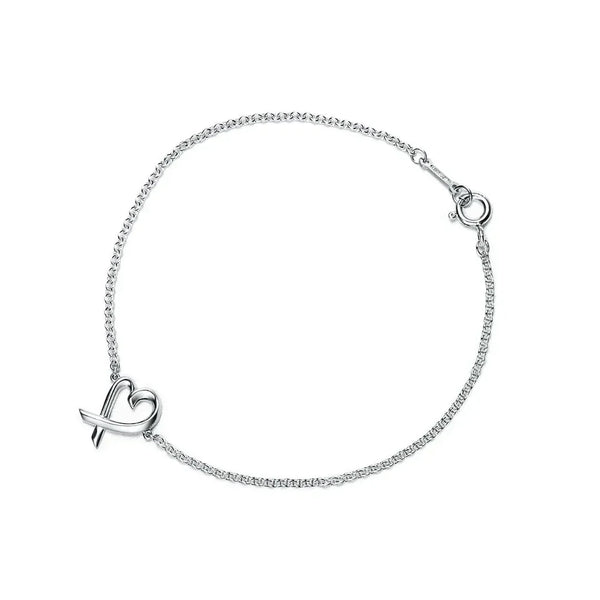 Loving Heart Bracelet White Gold