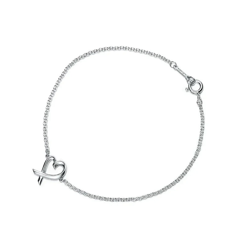 Loving Heart Bracelet White Gold