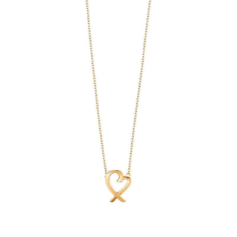 Loving Heart Pendant Necklace in Yellow Gold