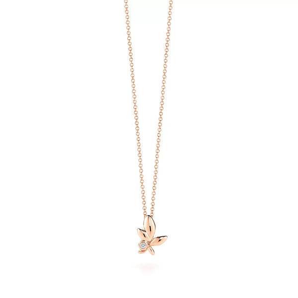 Paloma Picasso Olive Leaf Pendant Rose Gold