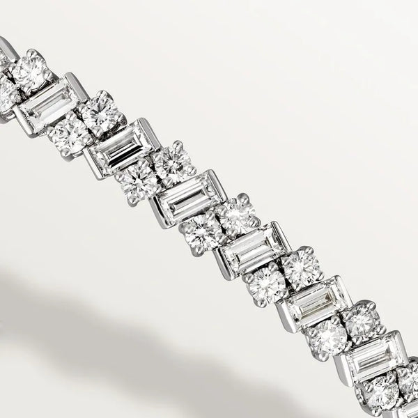 Reflection Bracelet White Gold Vermeil Diamond Mix