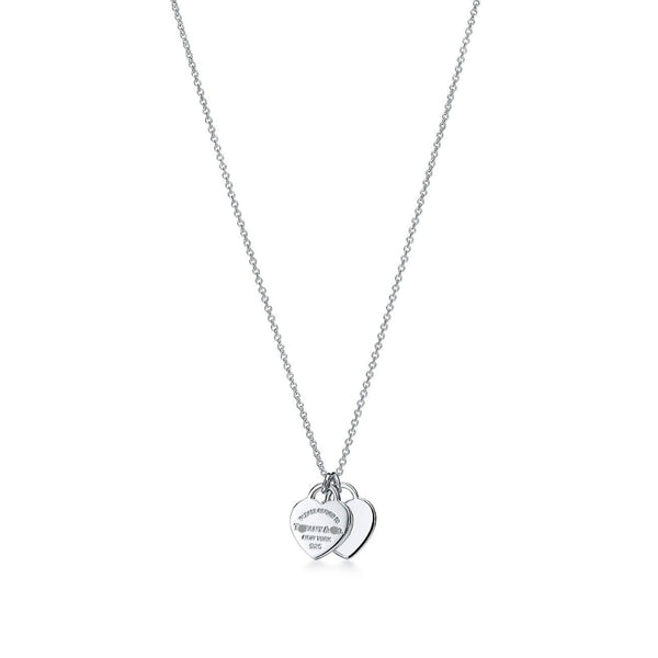 Return to Double Heart Tag Pendant