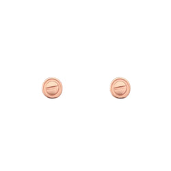Screw Motif Stud Earrings in Rose Gold Vermeil