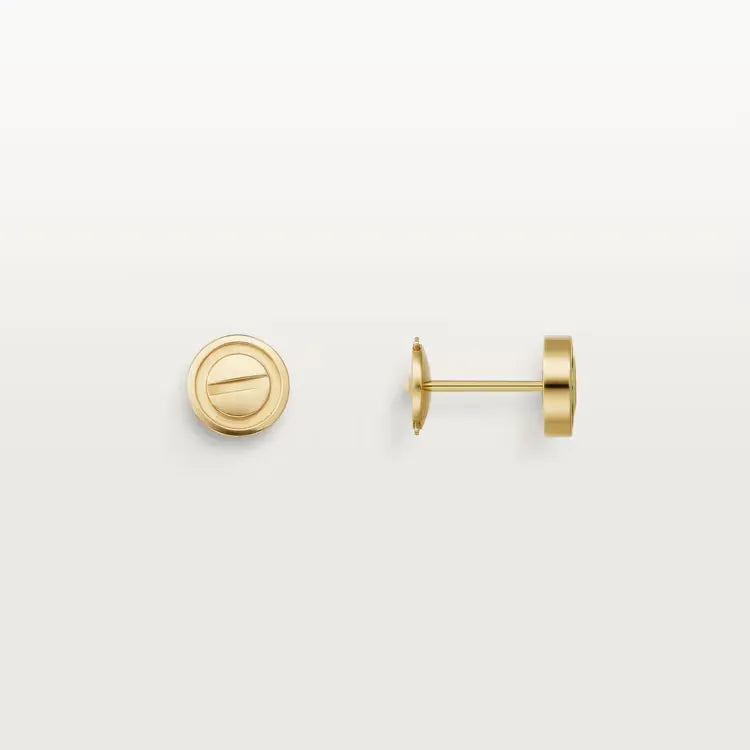 Screw Motif Stud Earrings in Yellow Gold Vermeil
