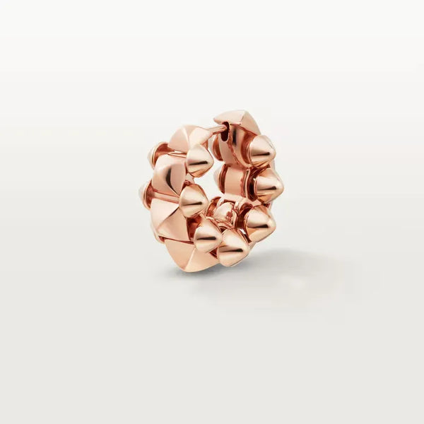 Sculpted Ribbon Hoop Earring in Rose Gold Vermeil