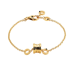 Spiral Center Chain Bracelet Yellow Gold Vermeil Minimal Design
