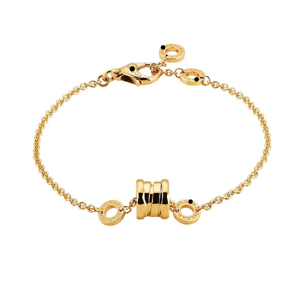 Spiral Center Chain Bracelet Yellow Gold Vermeil Minimal Design