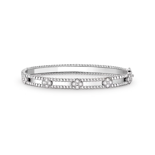 Sweet Clover White Gold Bracelet