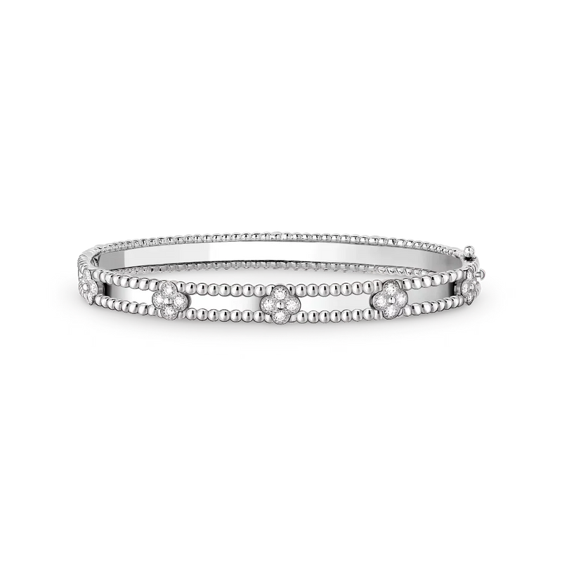 Sweet Clover White Gold Bracelet