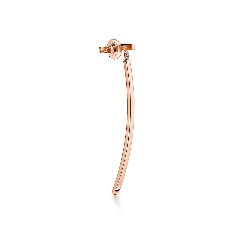 T Bar Rose Gold Earrings