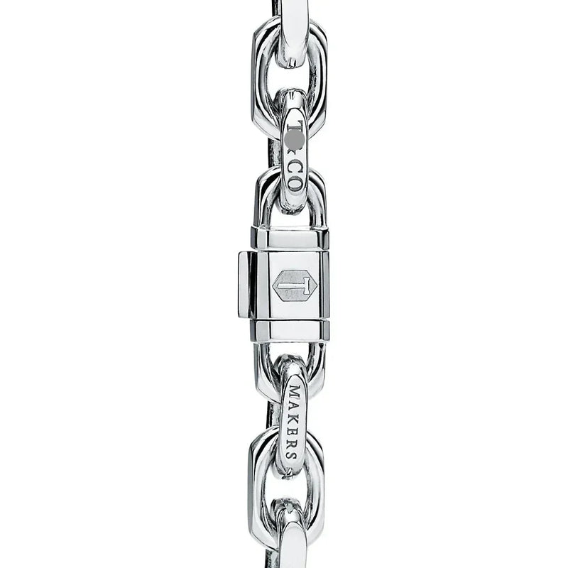 1837 Makers Narrow Chain Bracelet in White and 18k Gold