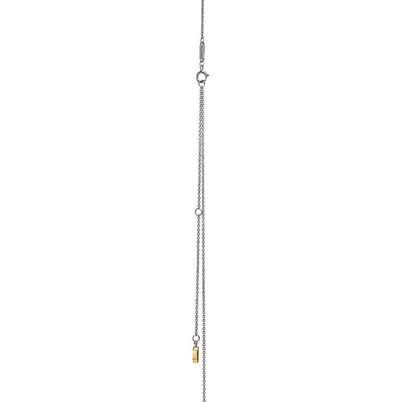 T Edge Circle Diamond Pendant Necklace
