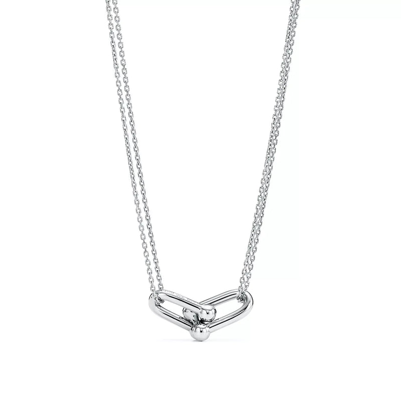 HardWear Large Double Link Pendant in White Gold
