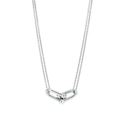 HardWear Large Double Link Pendant in White Gold
