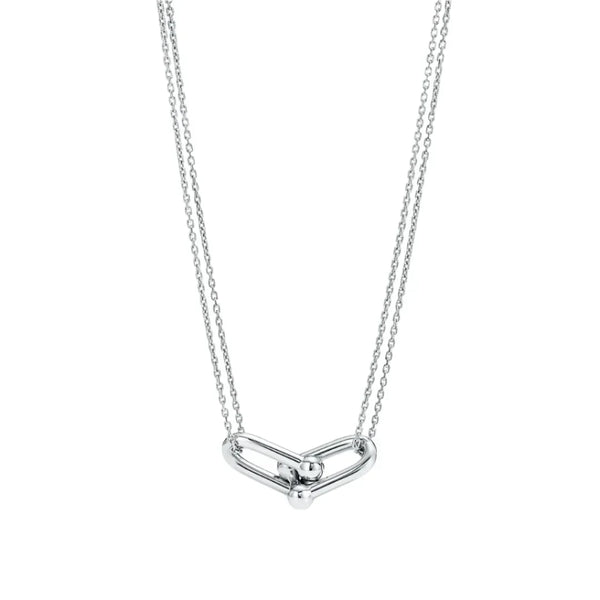 HardWear Large Double Link Pendant in White Gold
