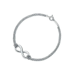 Infinity Bracelet in White Gold