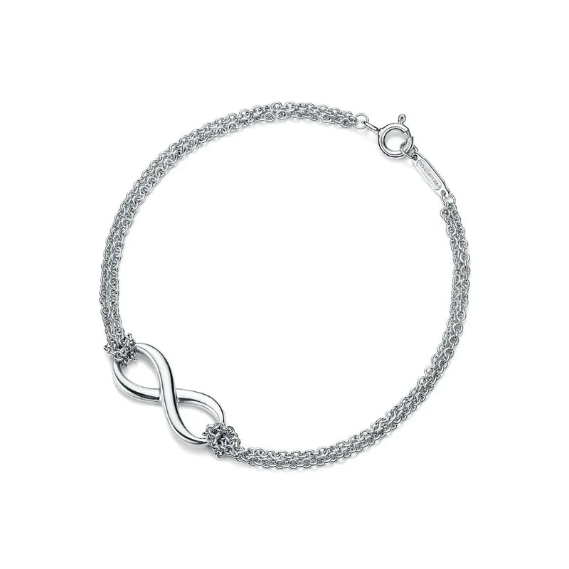 Infinity Bracelet in White Gold