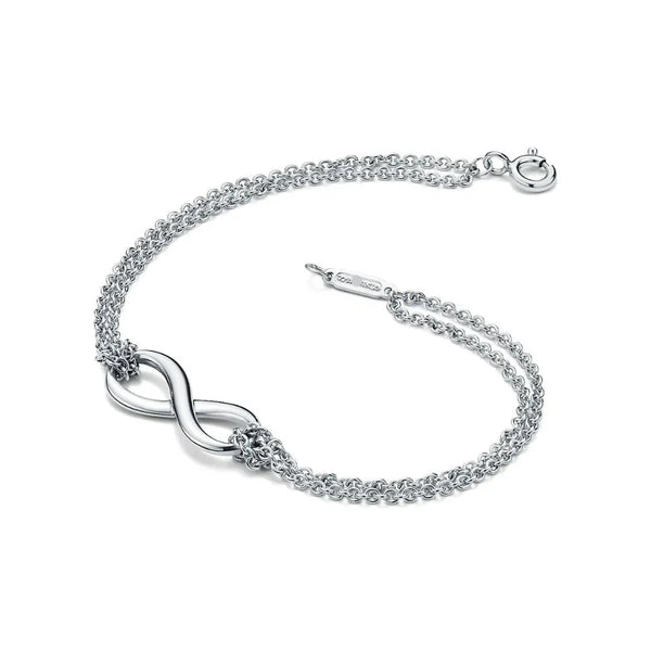 Infinity Bracelet in White Gold