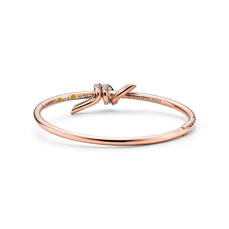 Knot Bracelets Rose Gold Full Diamonds