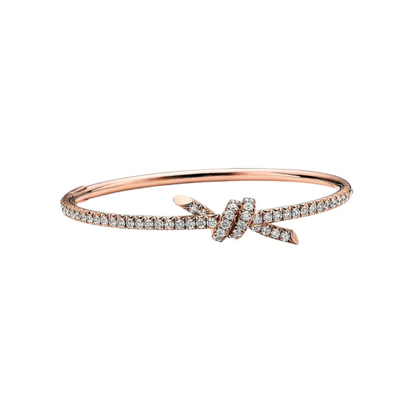 Knot Bracelets Rose Gold Full Diamonds