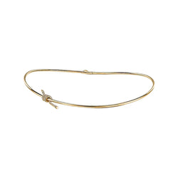 Knot Collar Necklace Yellow Gold with Diamonds
