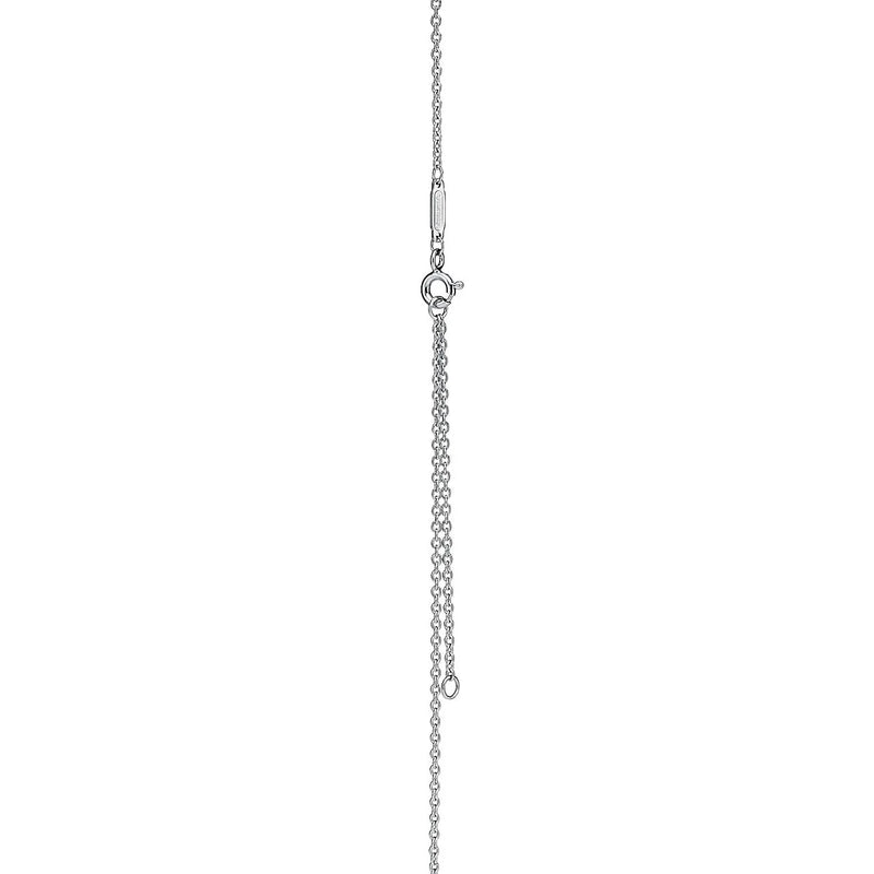 Knot Pavé Pendant Necklace White Gold Full Diamonds