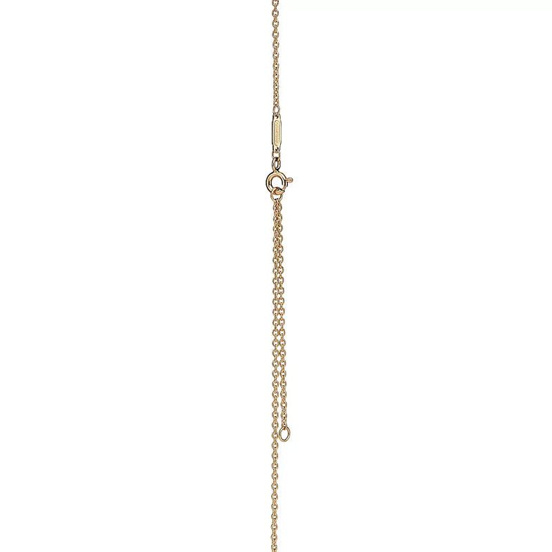 Knot Pendant Necklace in Yellow Gold Full Diamonds