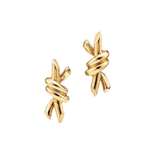 Knot Small Earrings in Yellow Gold
