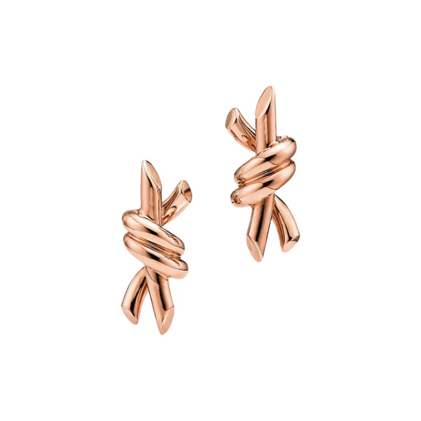 Knot Small Earrings in Rose Gold