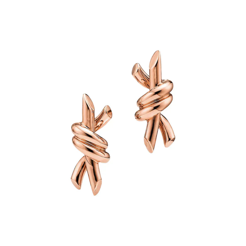 Knot Small Earrings in Rose Gold