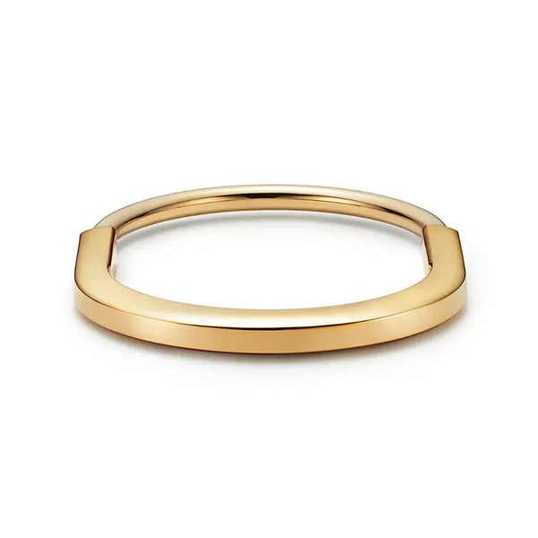 Lock Bangle in Yellow Gold