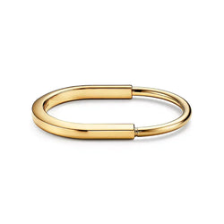 Lock Bangle in Yellow Gold