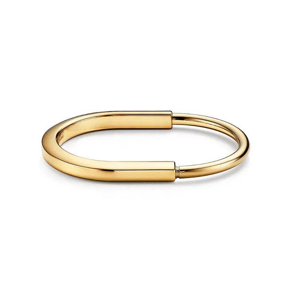 Lock Bangle in Yellow Gold