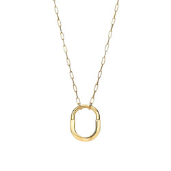 Lock Pendant Necklace in Yellow Gold