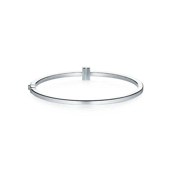 T Diamond Hinged Wire Bangle