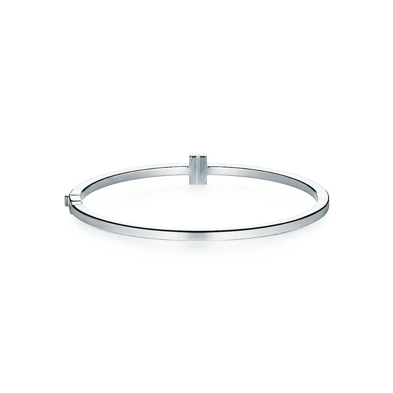 T Diamond Hinged Wire Bangle