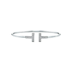 Diamond T Wire Bracelet Sleek Women